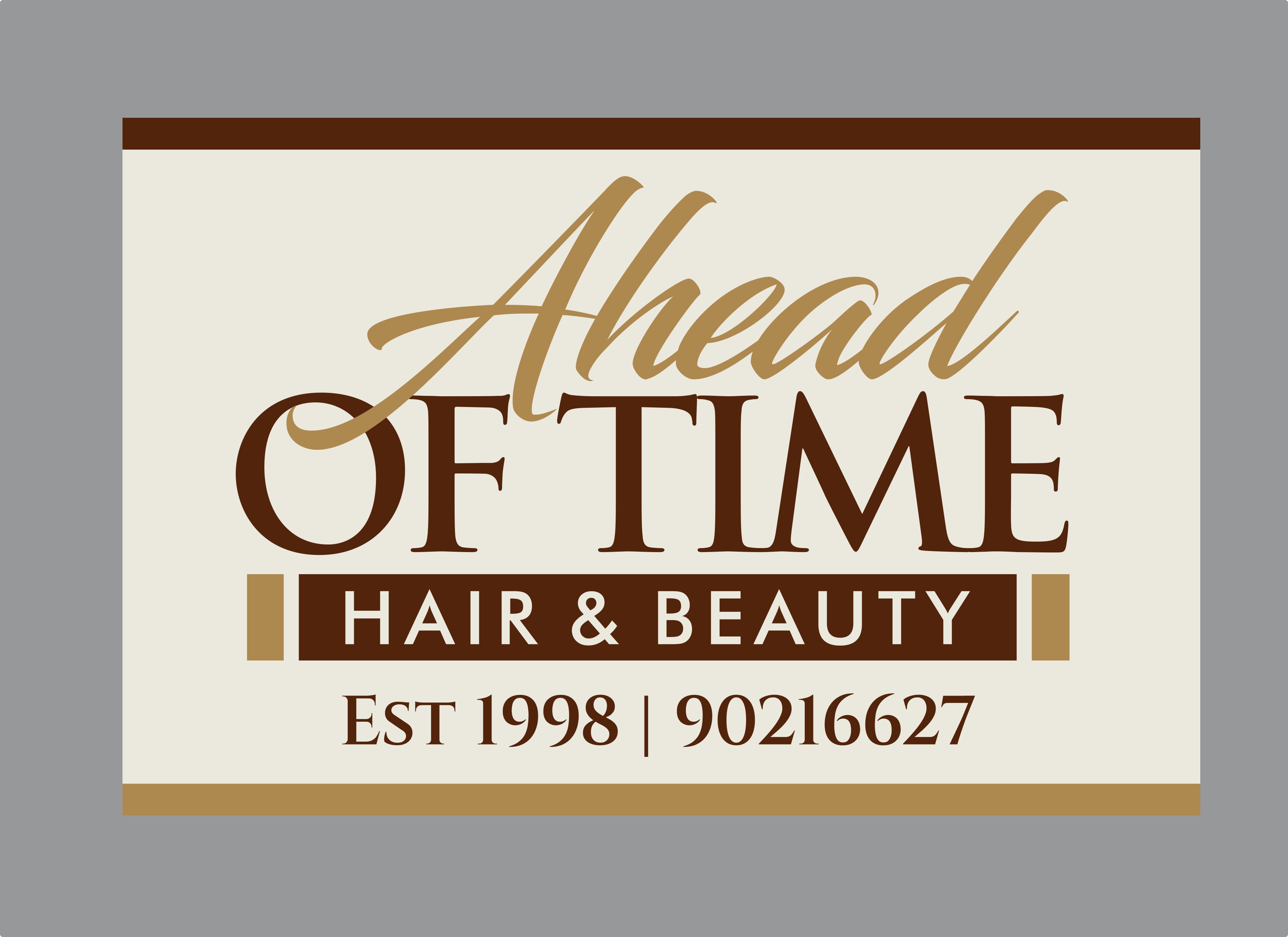 Logo Design by Mozez32 for Ahead Of Time Hair and Beauty | Design #36275937