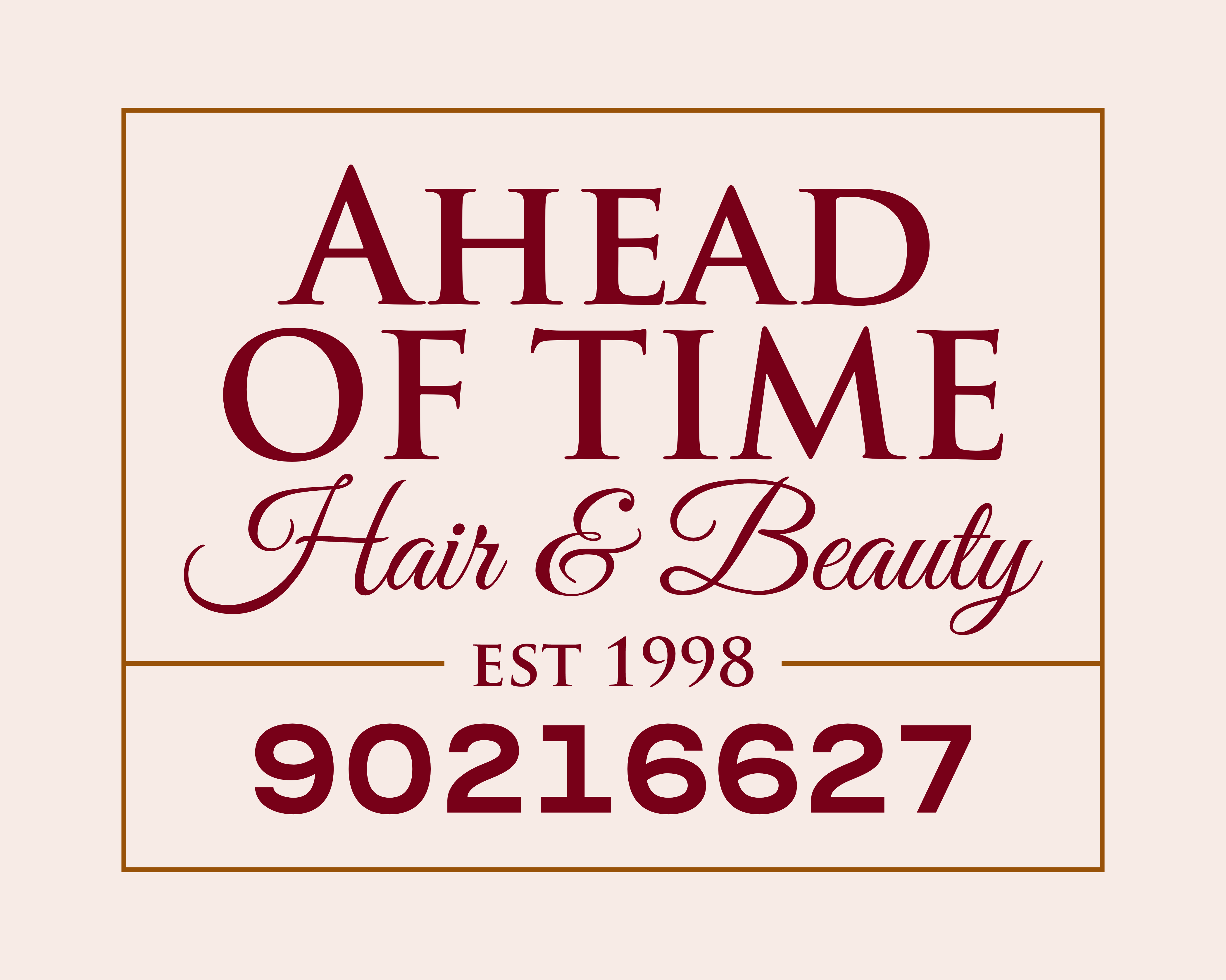 Logo Design by Mozez32 for Ahead Of Time Hair and Beauty | Design #36278377