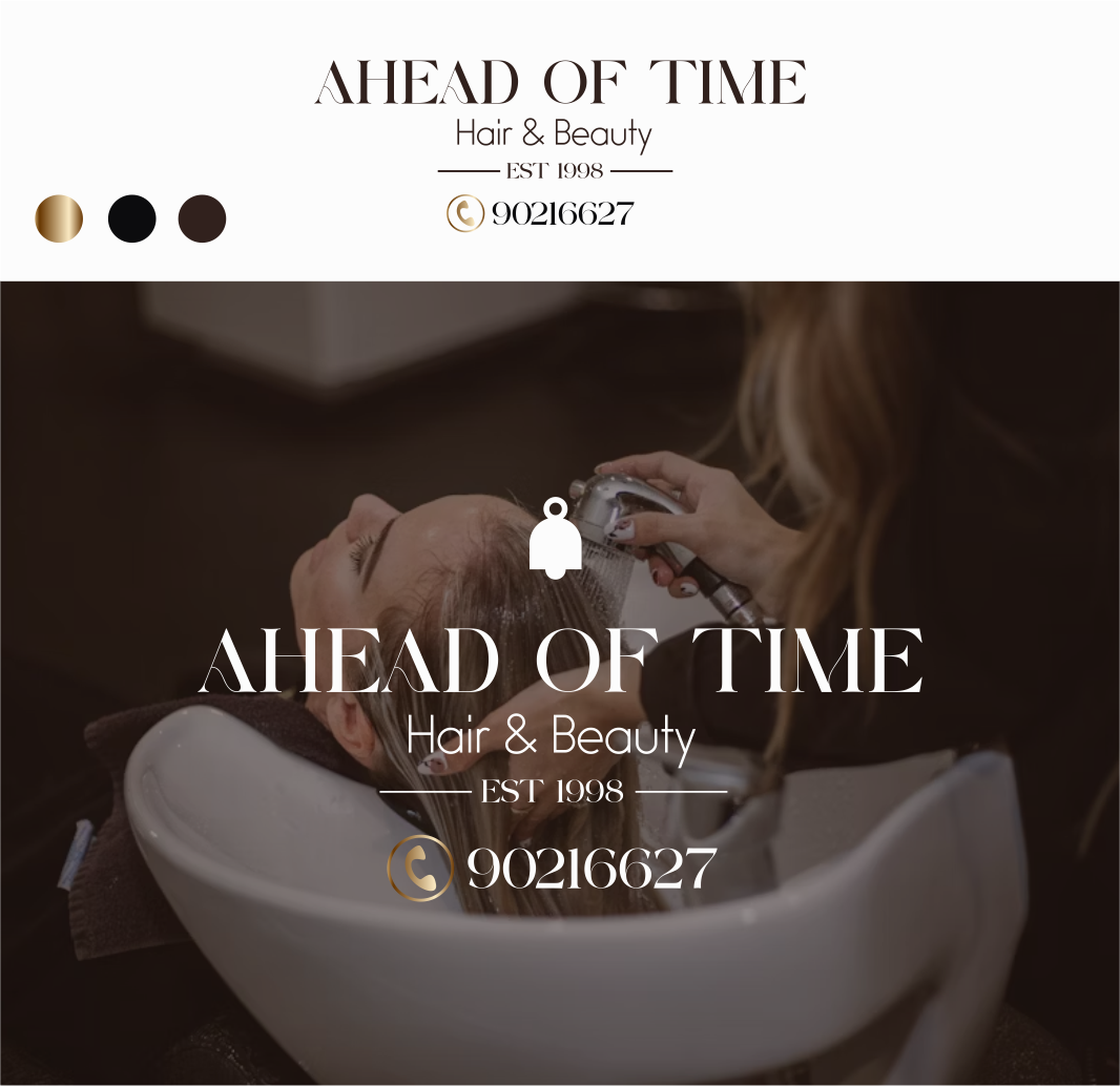 Logo Design by Dafid Upel for Ahead Of Time Hair and Beauty | Design #36238496