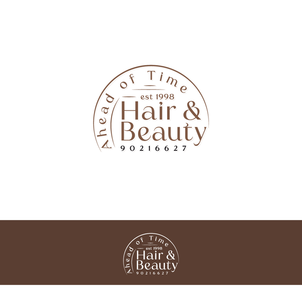 Logo Design by YourLogoMaster for Ahead Of Time Hair and Beauty | Design #36242583