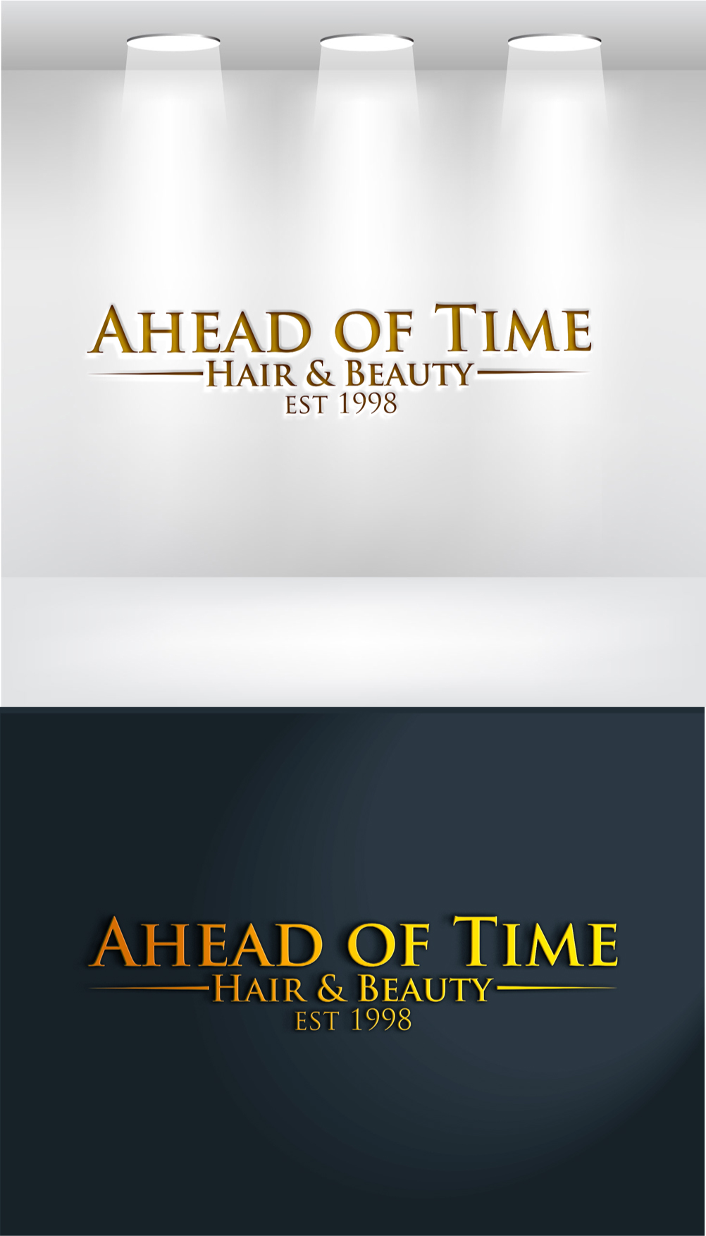 Logo Design by JANNAT AKTHER for Ahead Of Time Hair and Beauty | Design #36275153