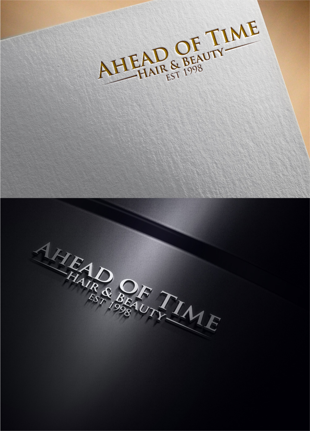 Logo Design by JANNAT AKTHER for Ahead Of Time Hair and Beauty | Design #36275156