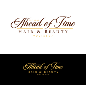 Logo Design by John Mark Arts for Ahead Of Time Hair and Beauty | Design: #36236254