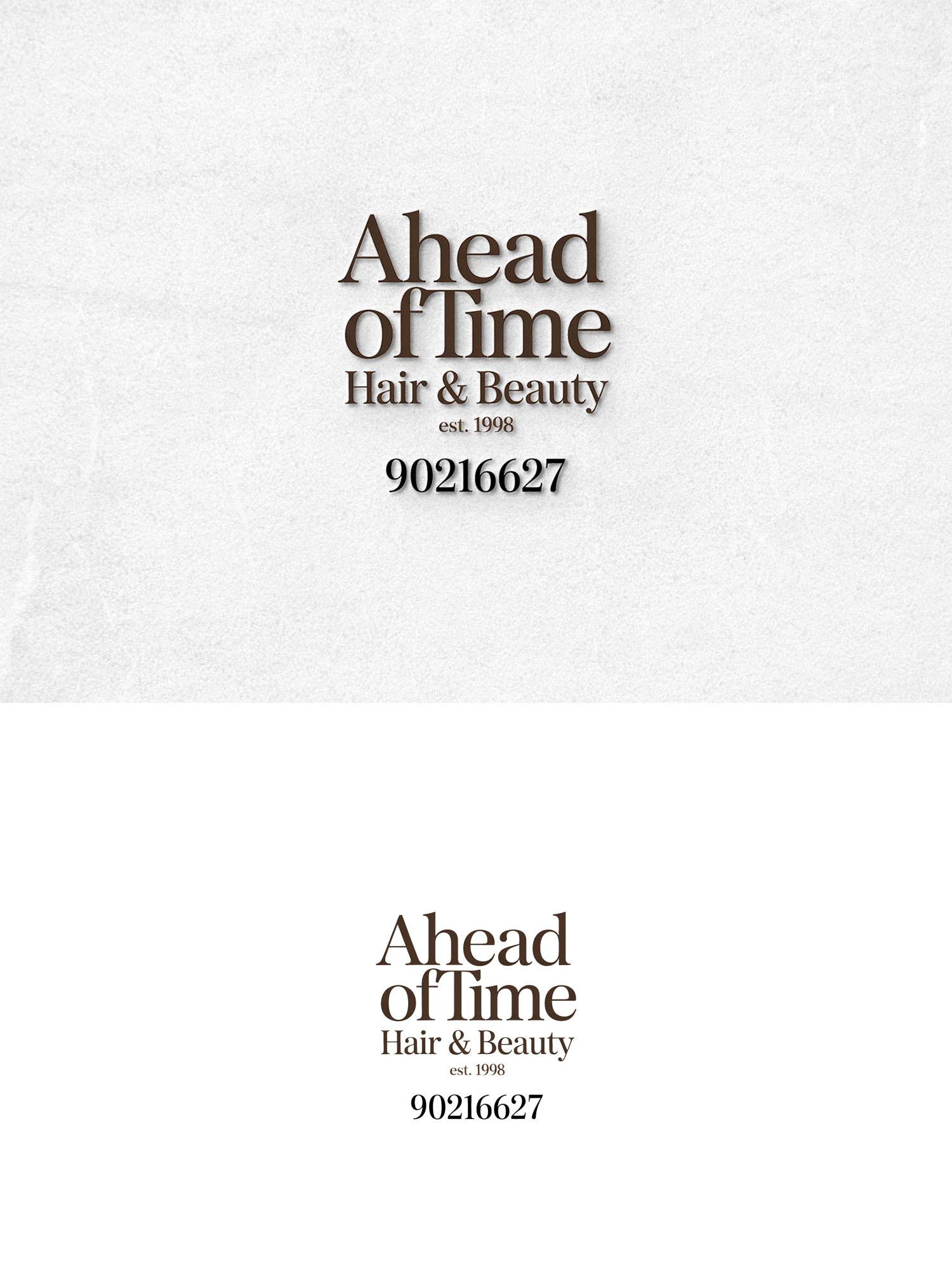 Logo Design by Majesty Design  for Ahead Of Time Hair and Beauty | Design #36251806