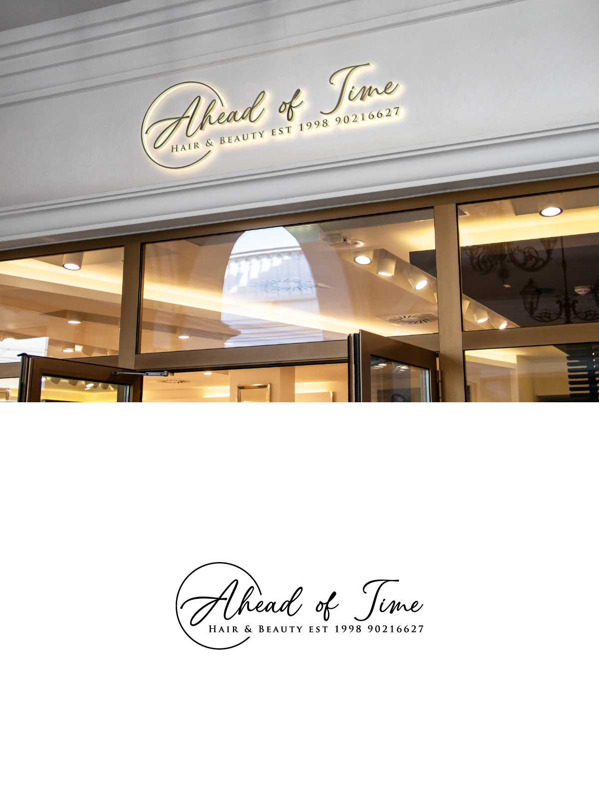 Logo-Design von Ayleen yaren für Ahead Of Time Hair and Beauty | Design #36249026