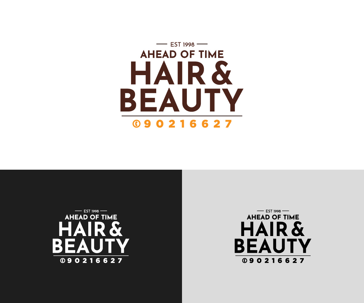Logo Design by Bava Designs for Ahead Of Time Hair and Beauty | Design #36272281