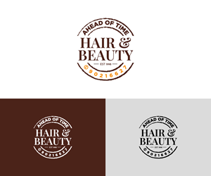 Logo Design by Bava Designs for Ahead Of Time Hair and Beauty | Design: #36272282