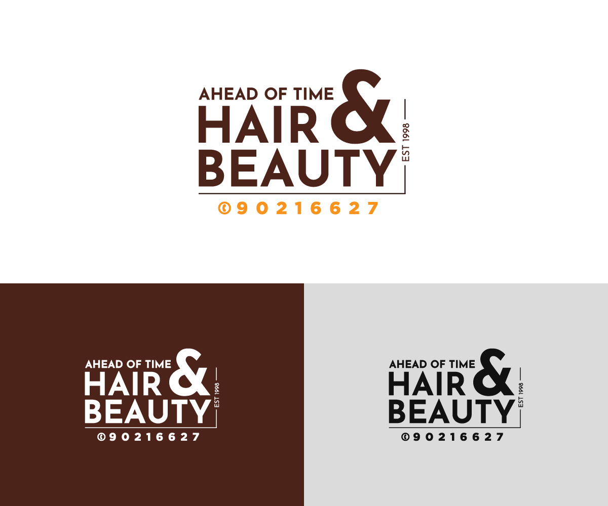 Logo Design by Bava Designs for Ahead Of Time Hair and Beauty | Design #36272283