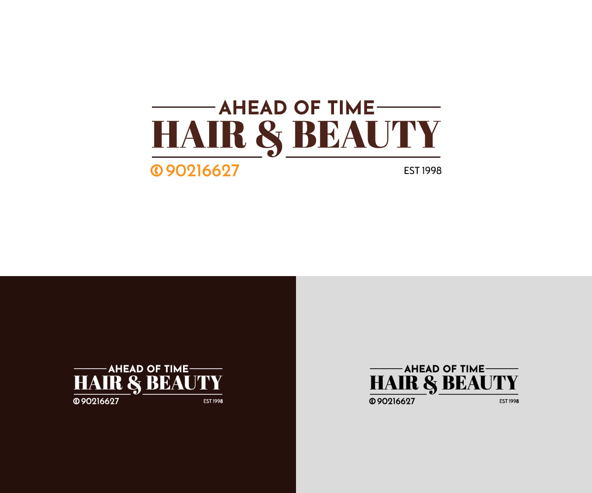 Logo Design by Bava Designs for Ahead Of Time Hair and Beauty | Design #36272284