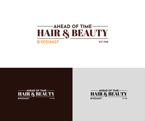 Logo Design by Bava Designs for Ahead Of Time Hair and Beauty | Design: #36272284
