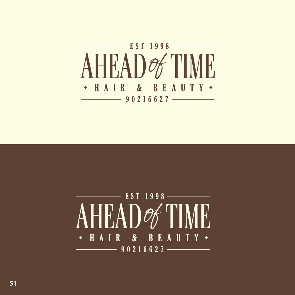 Logo Design by Sujit Banerjee for Ahead Of Time Hair and Beauty | Design #36241070