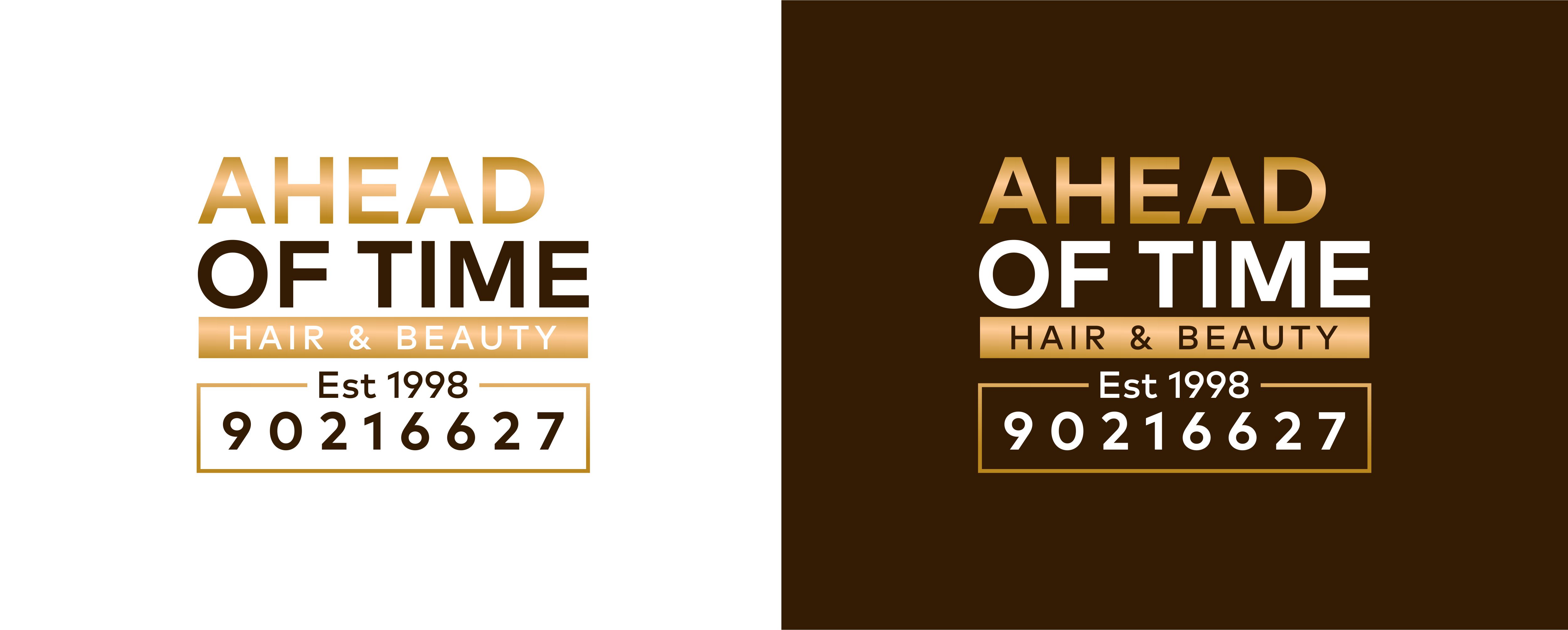 Logo Design by Sarah Graphic for Ahead Of Time Hair and Beauty | Design #36253760