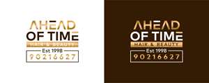 Logo Design by Sarah Graphic for Ahead Of Time Hair and Beauty | Design: #36253779