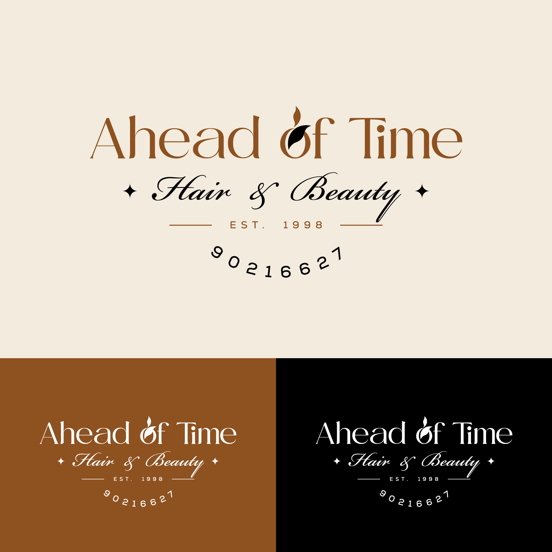 Logo Design by debdesign for Ahead Of Time Hair and Beauty | Design #36246494