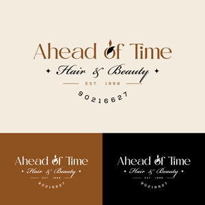 Logo Design by debdesign for Ahead Of Time Hair and Beauty | Design: #36246494