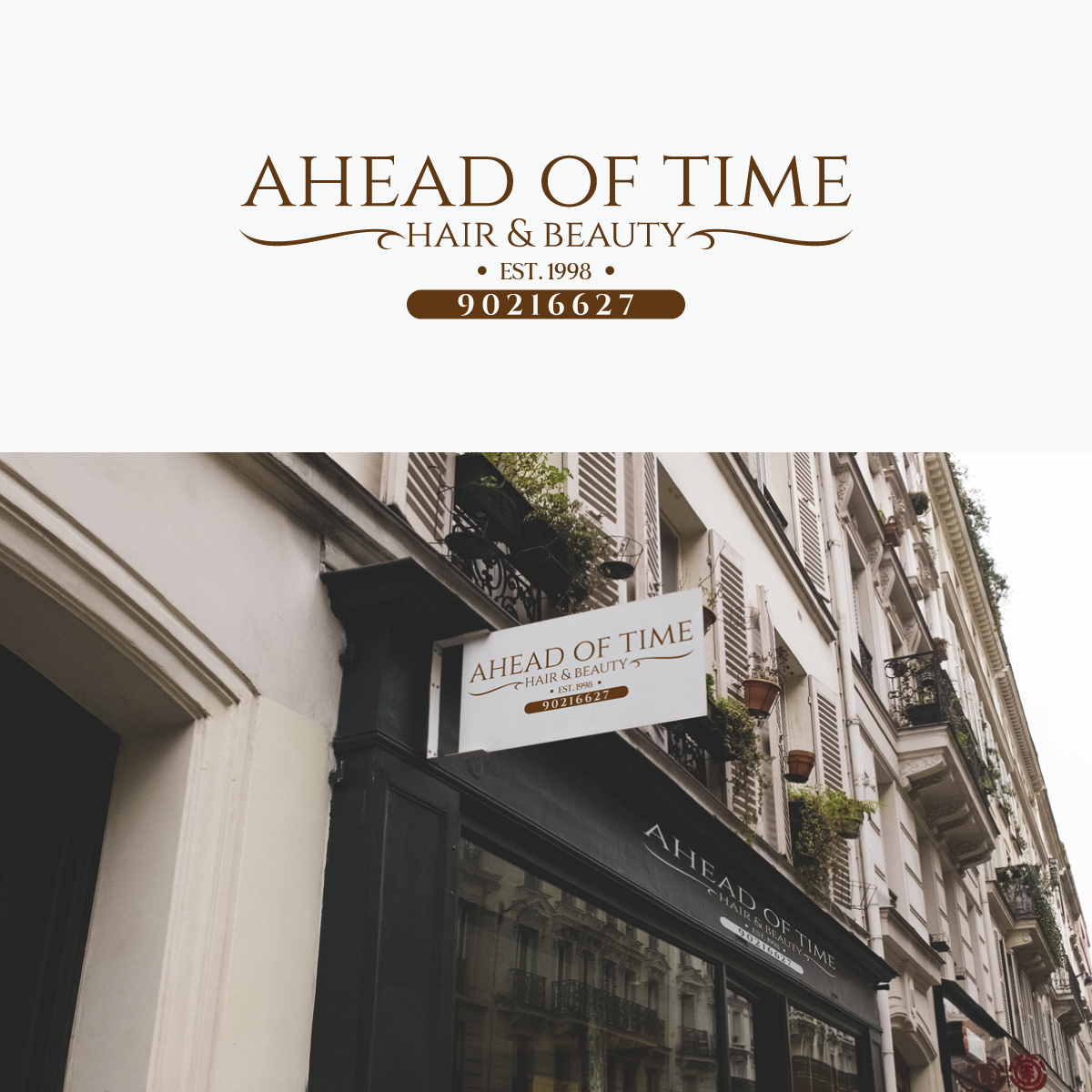 Logo Design by riya.mitra07j for Ahead Of Time Hair and Beauty | Design #36236404