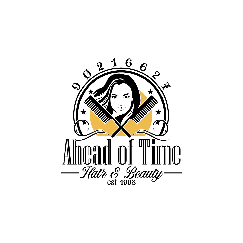 Logo Design by LAXMI DESIGNHUB for Ahead Of Time Hair and Beauty | Design #36241736