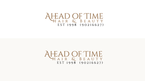 Logo Design by thepurplestudioz for Ahead Of Time Hair and Beauty | Design: #36251842