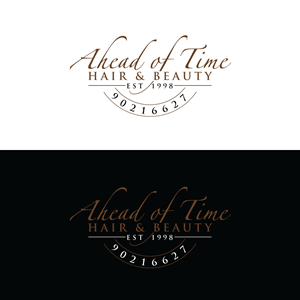 Logo Design by prodesigns99 for Ahead Of Time Hair and Beauty | Design: #36236894