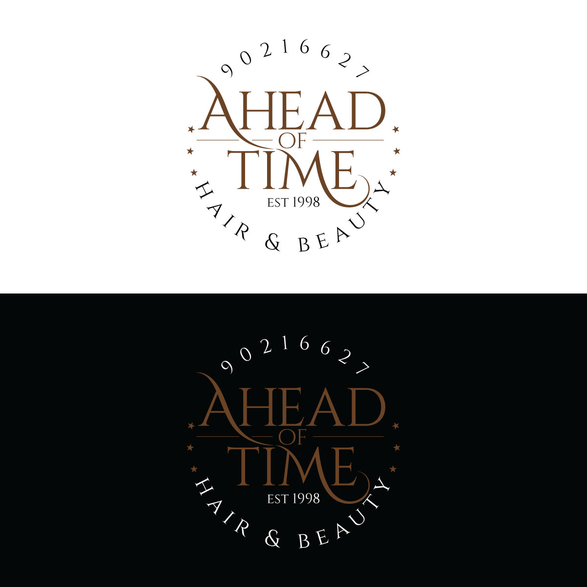 Logo Design by prodesigns99 for Ahead Of Time Hair and Beauty | Design #36236895