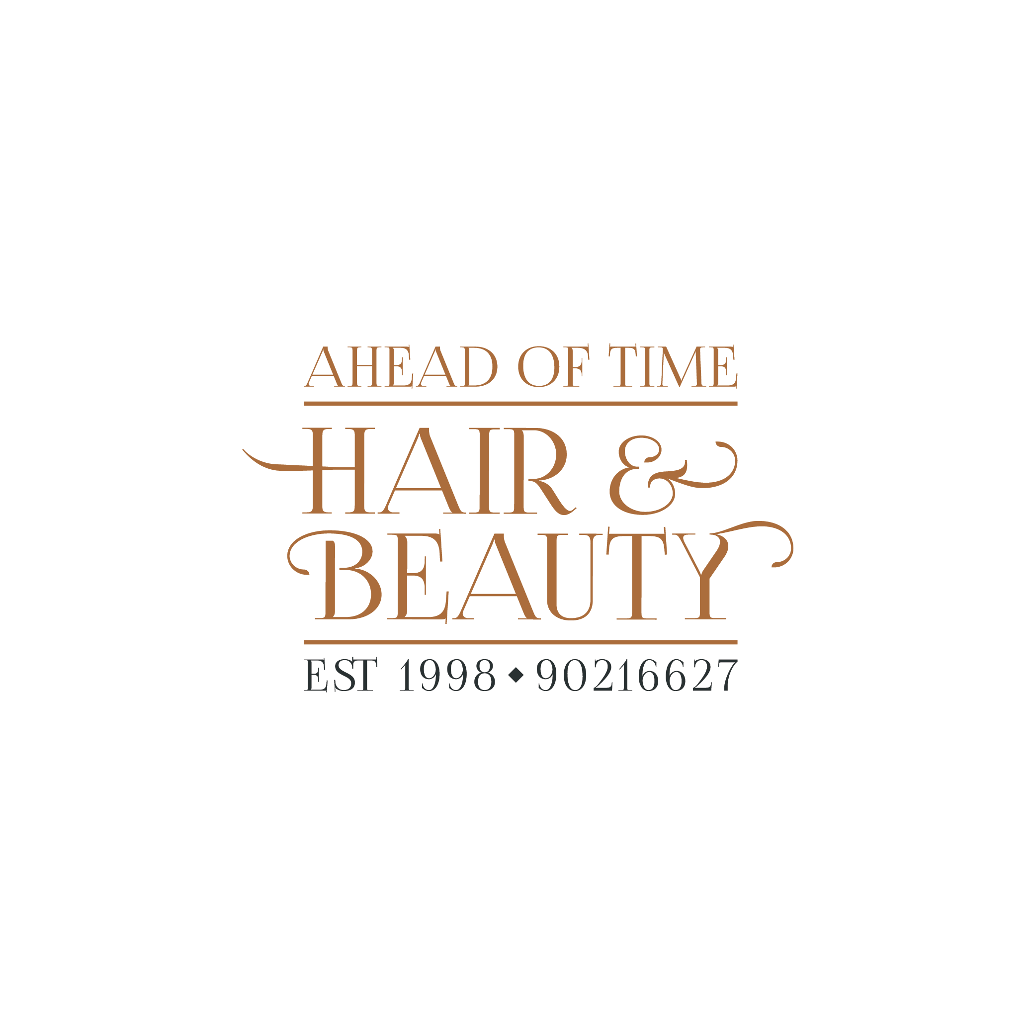 Logo Design by Boink for Ahead Of Time Hair and Beauty | Design #36274578