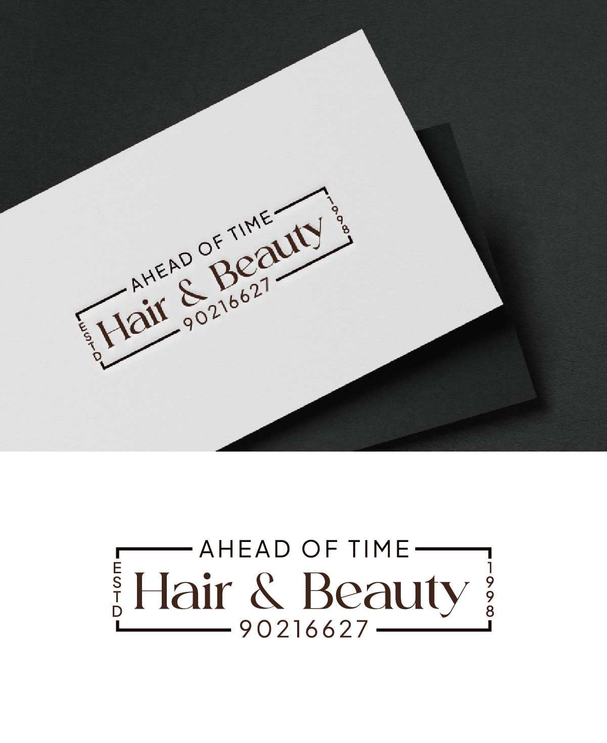 Logo Design by fly  design for Ahead Of Time Hair and Beauty | Design #36241595