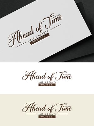 Logo Design by fly  design for Ahead Of Time Hair and Beauty | Design: #36241596