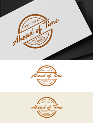 Logo Design by fly  design for Ahead Of Time Hair and Beauty | Design: #36241597