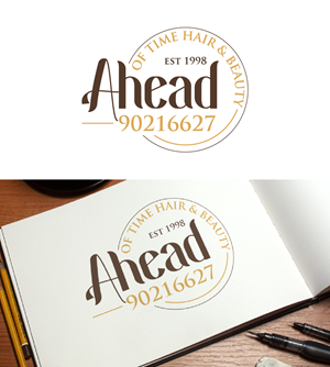Logo Design by fly  design for Ahead Of Time Hair and Beauty | Design: #36241600