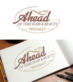 Logo Design by fly  design for Ahead Of Time Hair and Beauty | Design: #36241601