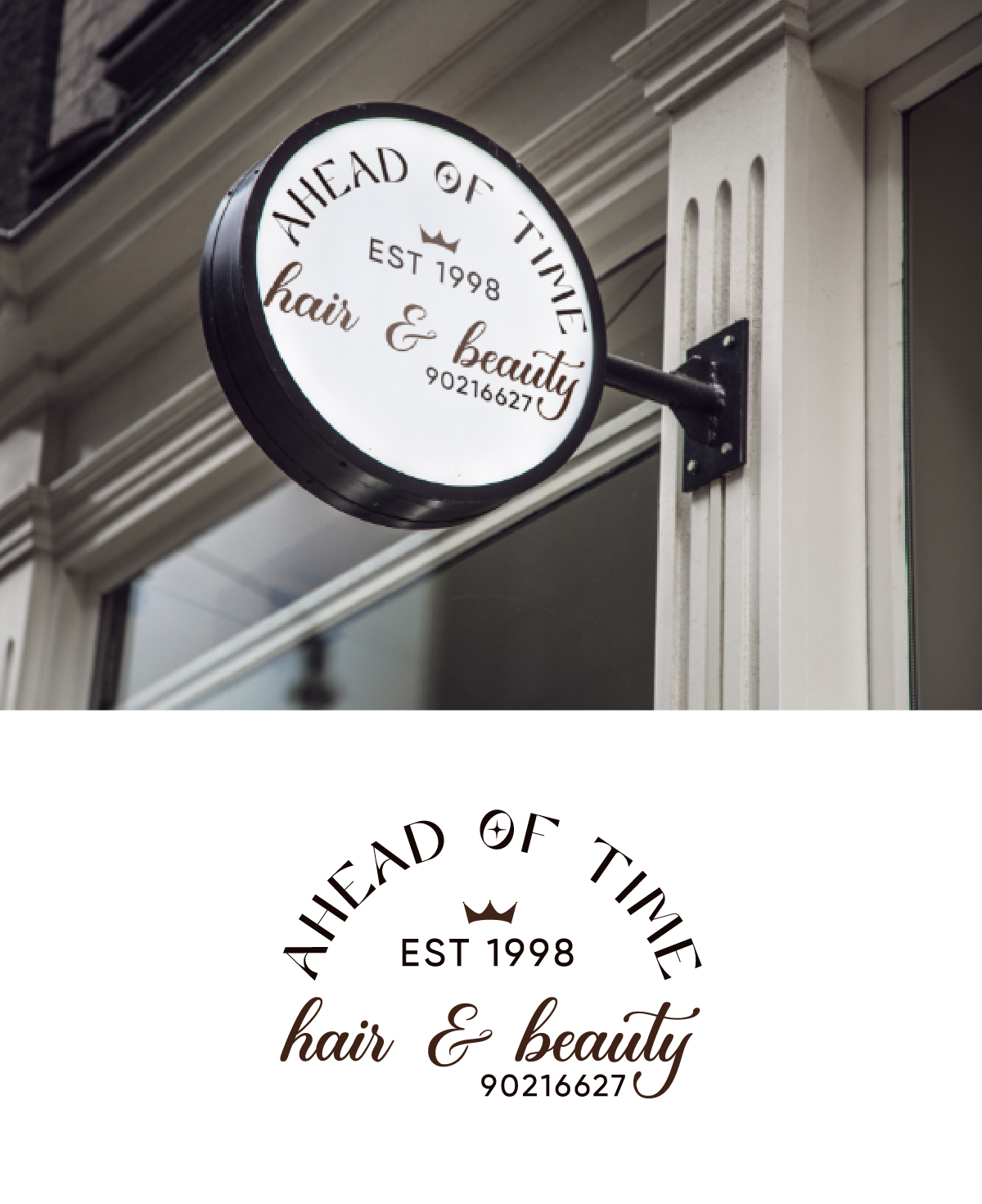 Logo Design by fly  design for Ahead Of Time Hair and Beauty | Design #36241602