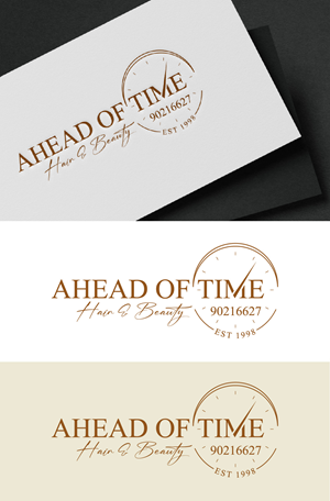 Logo Design by fly  design for Ahead Of Time Hair and Beauty | Design: #36241612