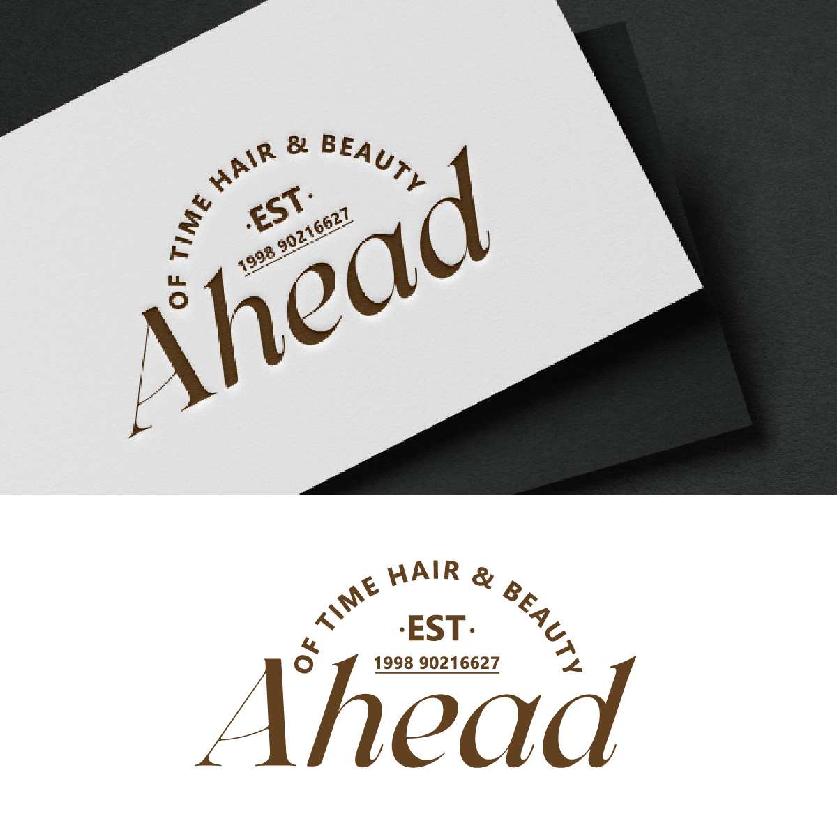 Logo Design by fly  design for Ahead Of Time Hair and Beauty | Design #36241616