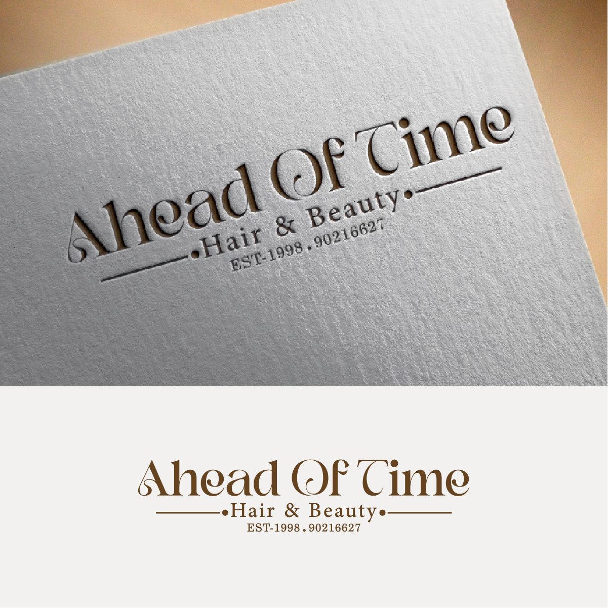 Logo Design by fly  design for Ahead Of Time Hair and Beauty | Design #36241617