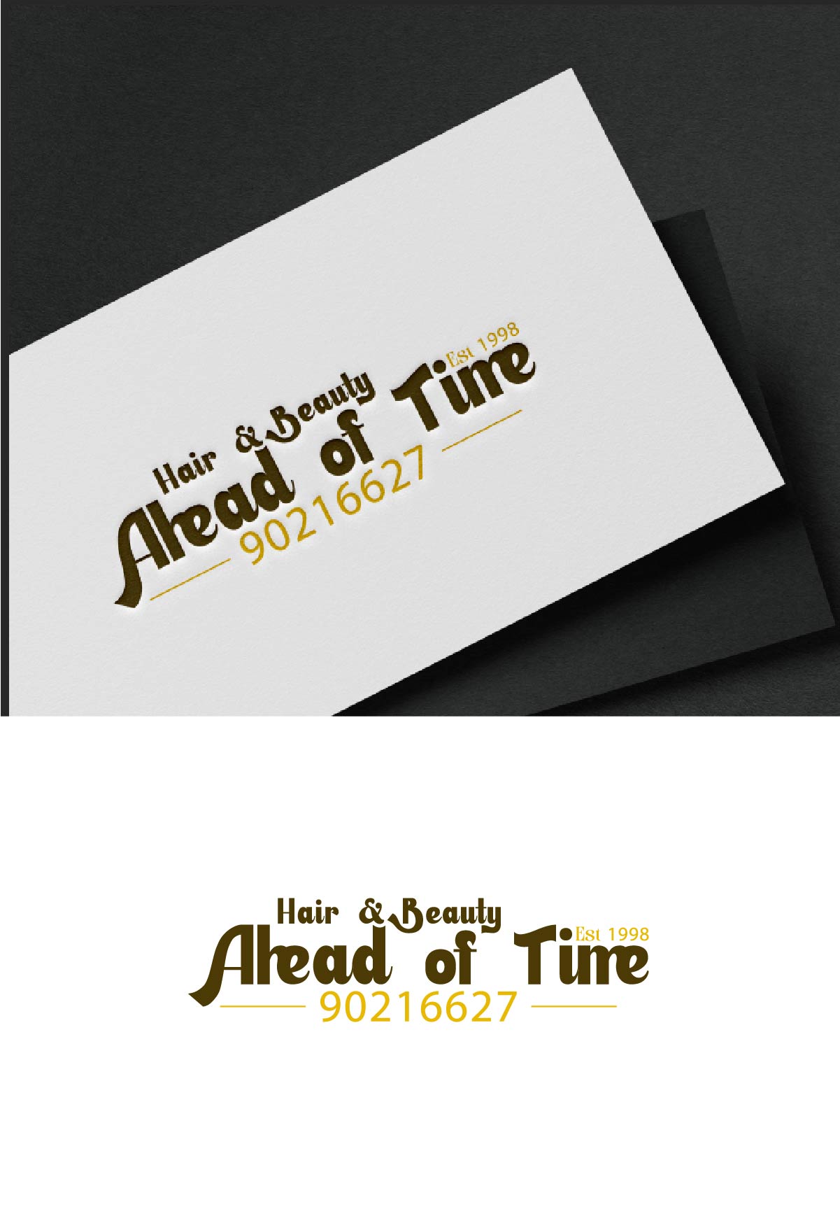 Logo Design by fly  design for Ahead Of Time Hair and Beauty | Design #36241627