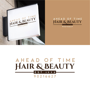 Logo Design by fly  design for Ahead Of Time Hair and Beauty | Design: #36241640