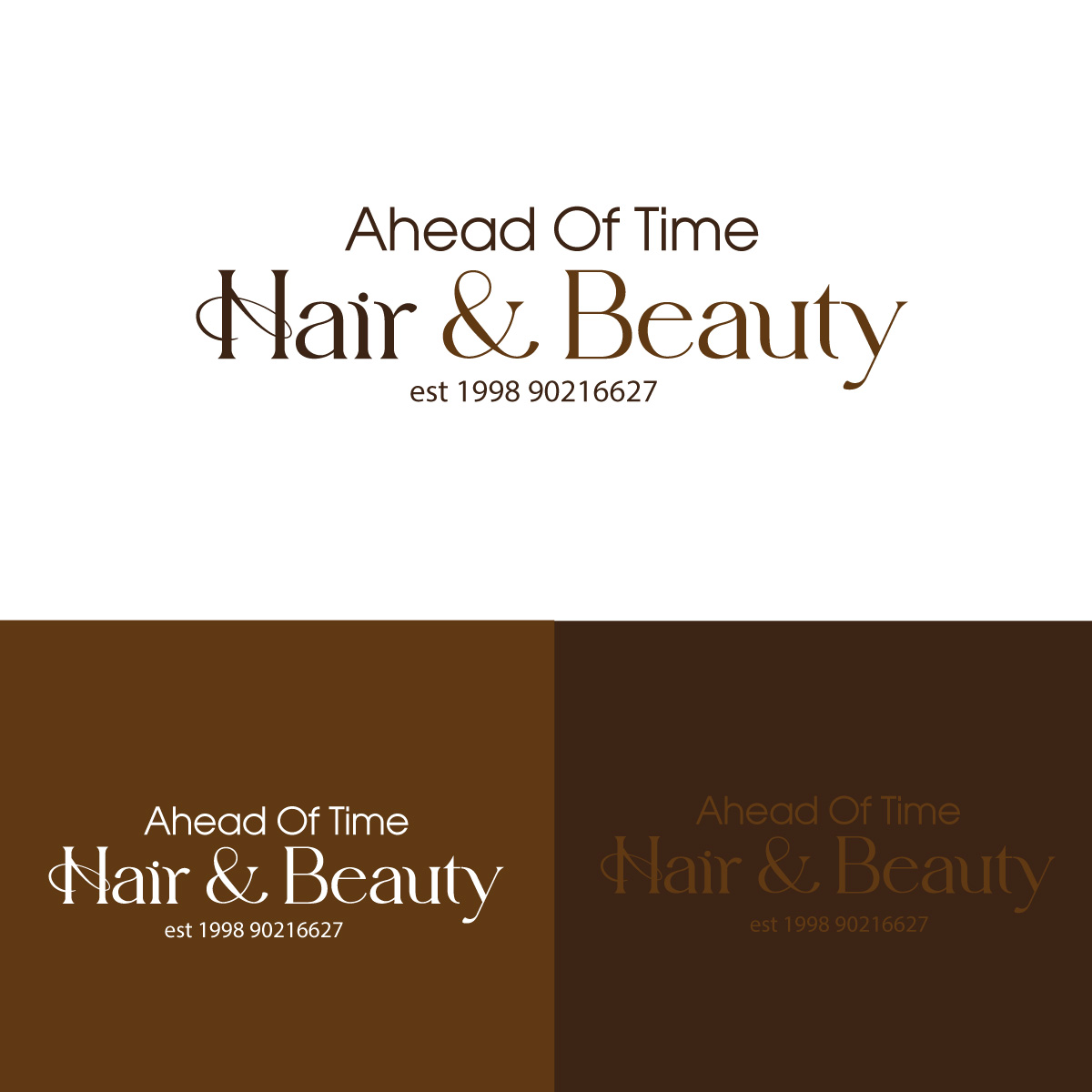 Logo Design by fly  design for Ahead Of Time Hair and Beauty | Design #36241642