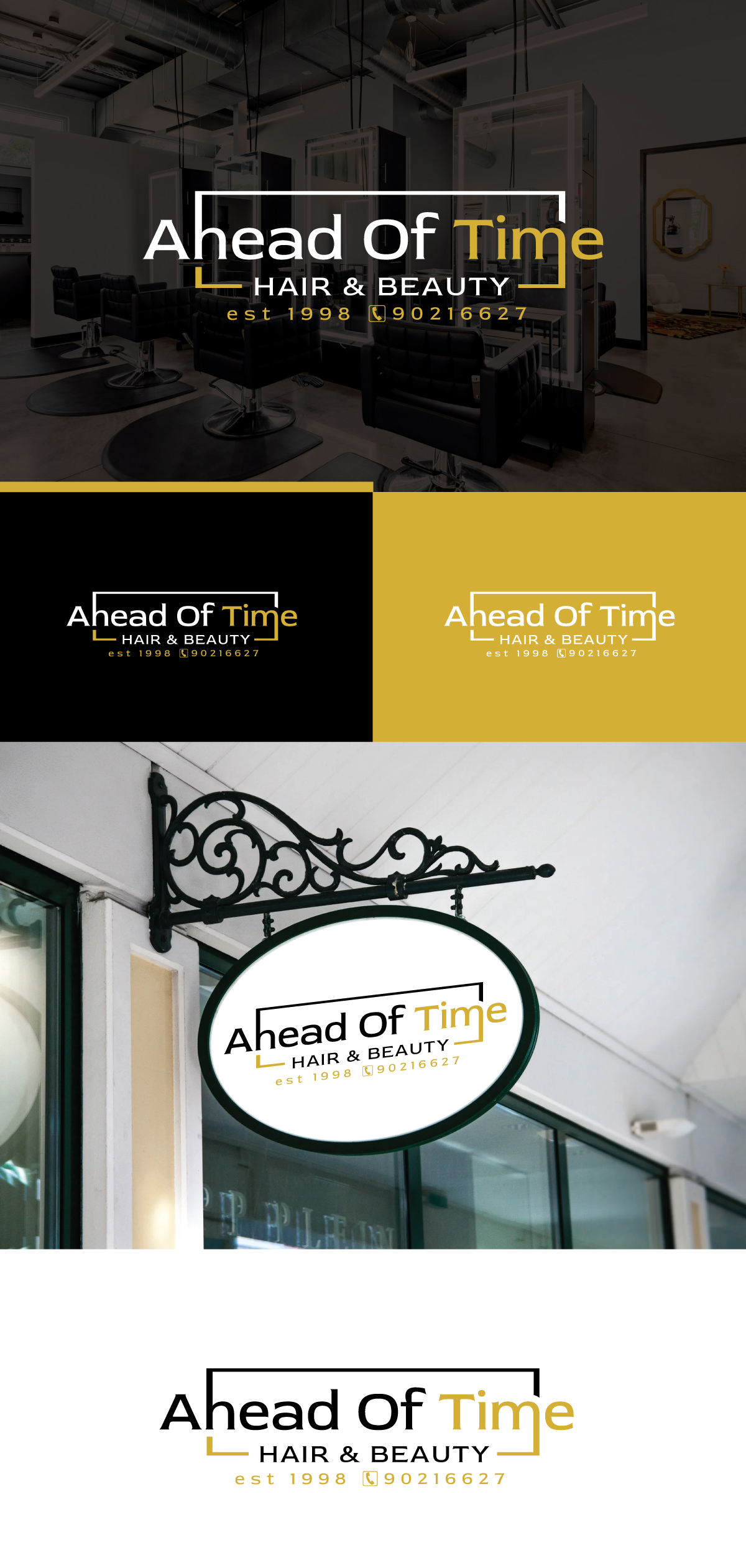 Logo Design by creativepix for Ahead Of Time Hair and Beauty | Design #36238685