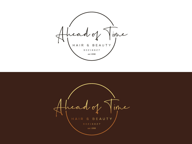 Logo Design by Pro_DesignMaster for Ahead Of Time Hair and Beauty | Design #36251725