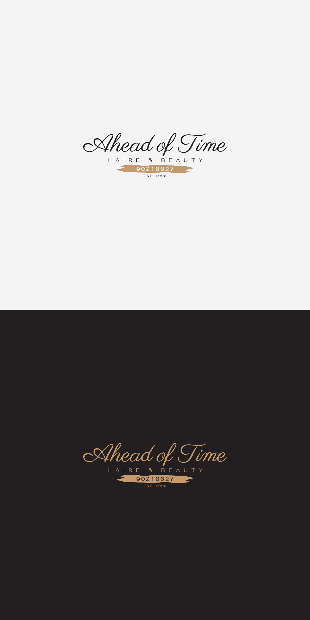 Logo Design by SamiddhaH for Ahead Of Time Hair and Beauty | Design #36276300
