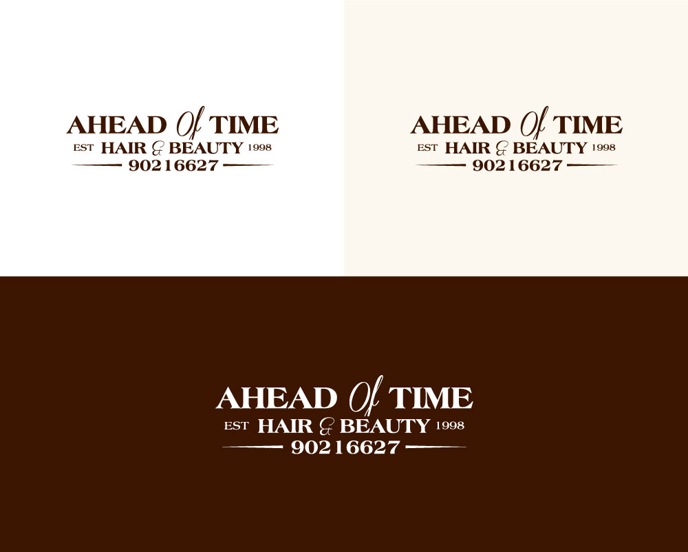 Logo Design by Cre@8ive.Colors for Ahead Of Time Hair and Beauty | Design #36237660