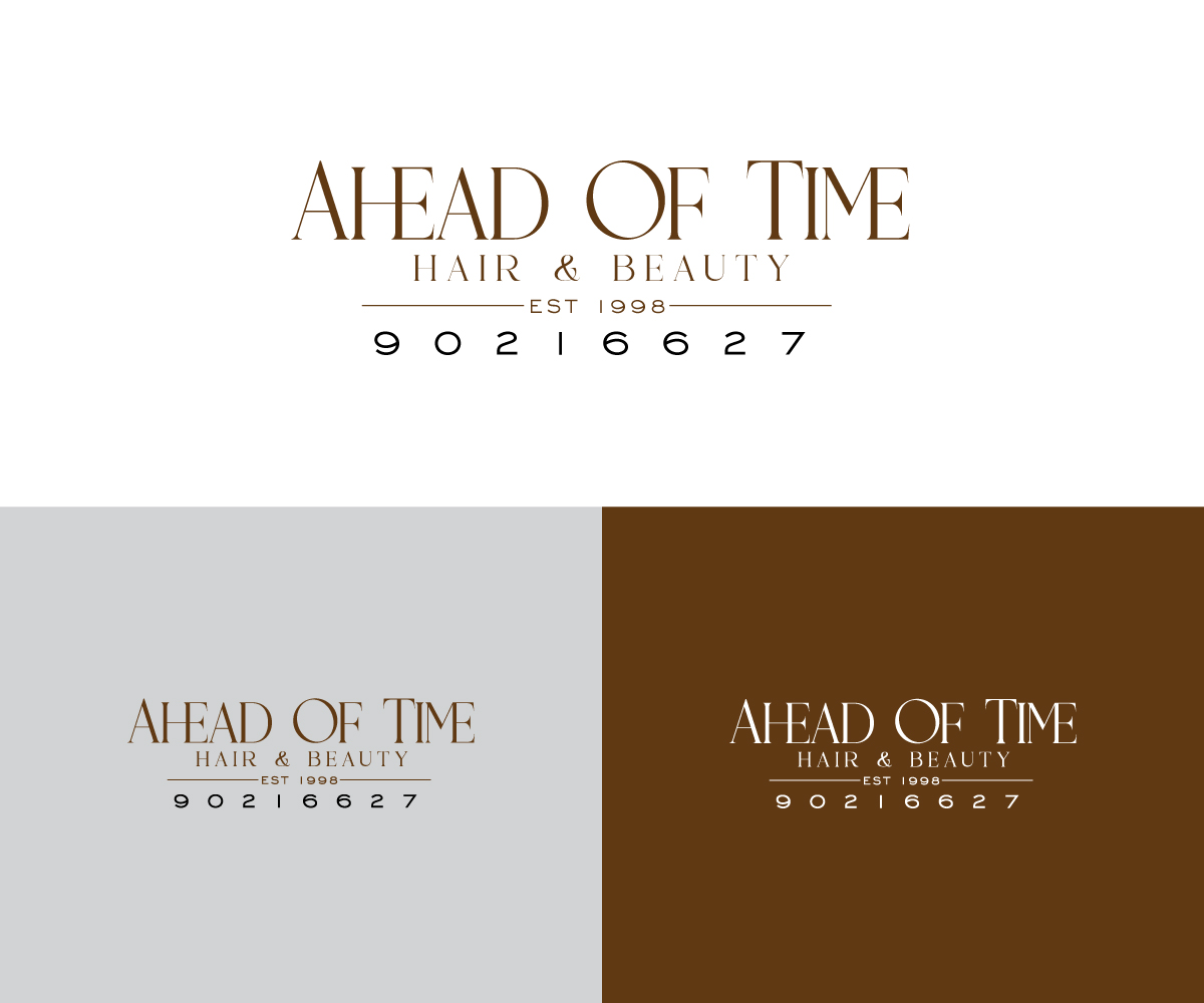 Logo Design by Ansh Design for Ahead Of Time Hair and Beauty | Design #36241012