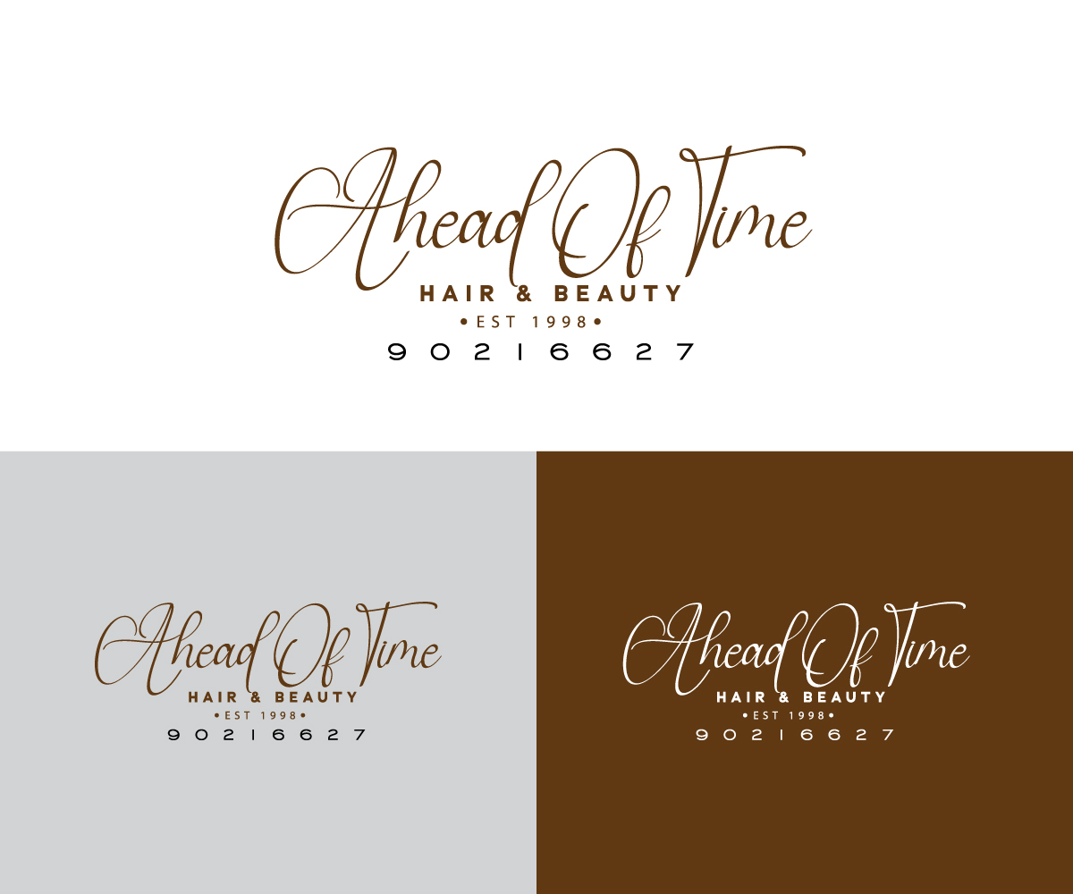 Logo Design by Ansh Design for Ahead Of Time Hair and Beauty | Design #36241013