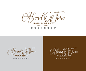 Logo Design by Ansh Design for Ahead Of Time Hair and Beauty | Design: #36241013