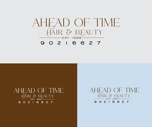 Logo Design by Ansh Design for Ahead Of Time Hair and Beauty | Design: #36241014