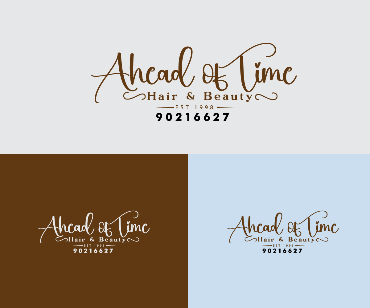 Logo Design by Ansh Design for Ahead Of Time Hair and Beauty | Design #36241015