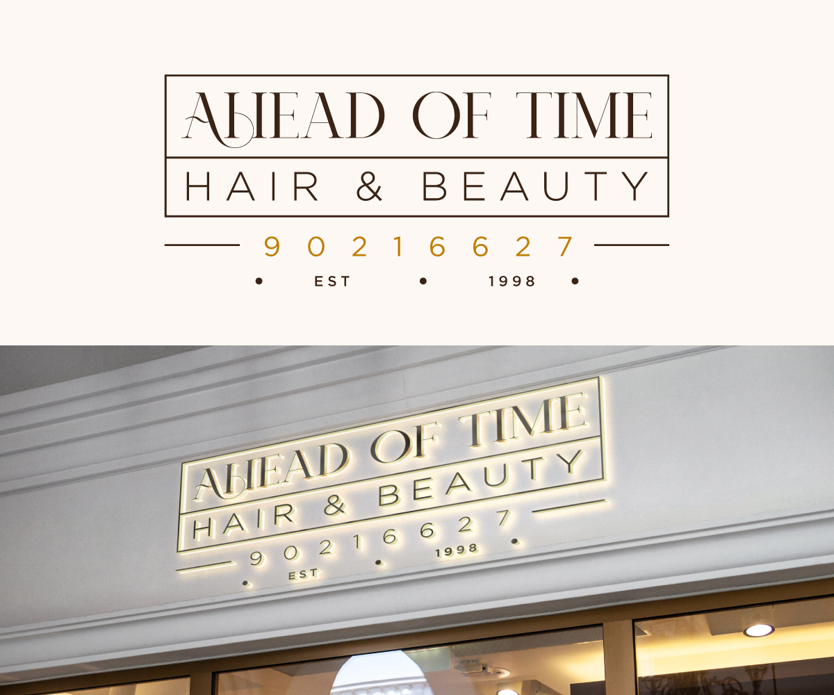 Logo Design by Ansh Design for Ahead Of Time Hair and Beauty | Design #36241016