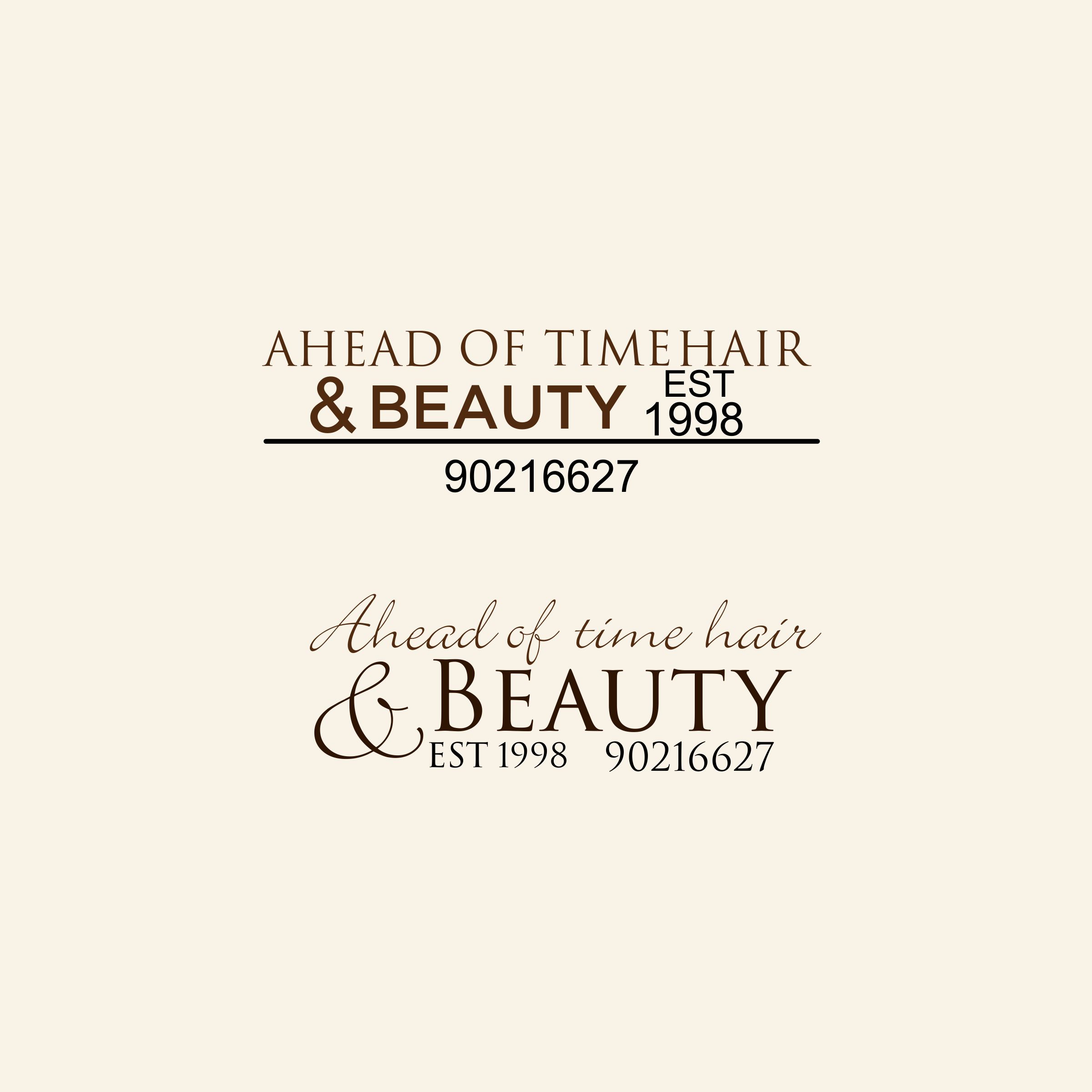Logo Design by vanion282 for Ahead Of Time Hair and Beauty | Design #36255953