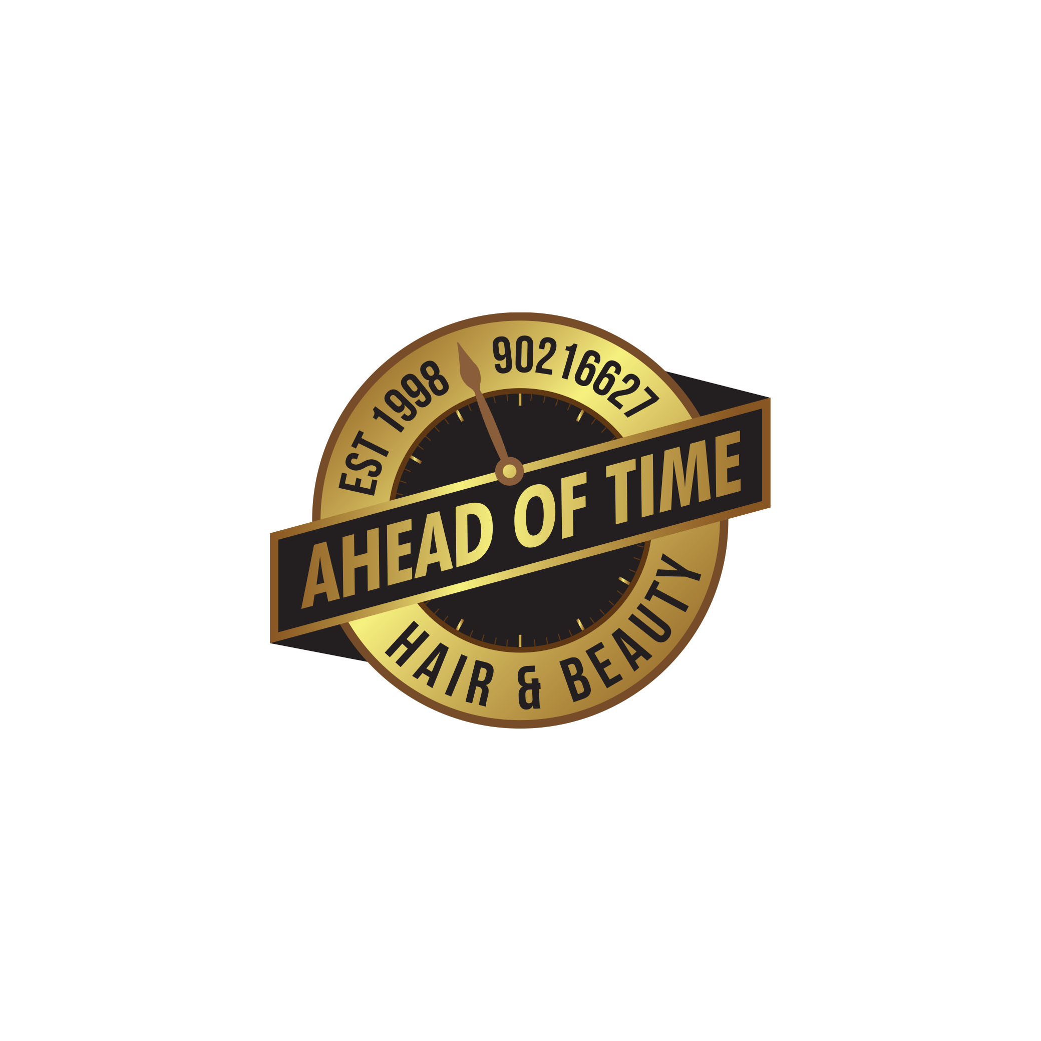 Logo Design by kucingbalap for Ahead Of Time Hair and Beauty | Design #36273268