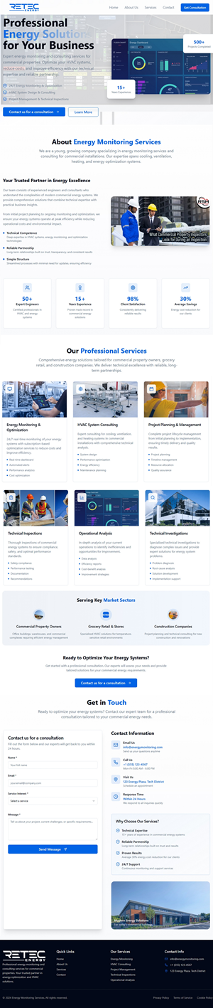 Web Design by Design World 101 for Retec Engineering AB | Design #36240931